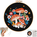 Louise Maelys Mushroom Embroidery Kit for Beginners, DIY Adults Needlepoint - color: kit-15