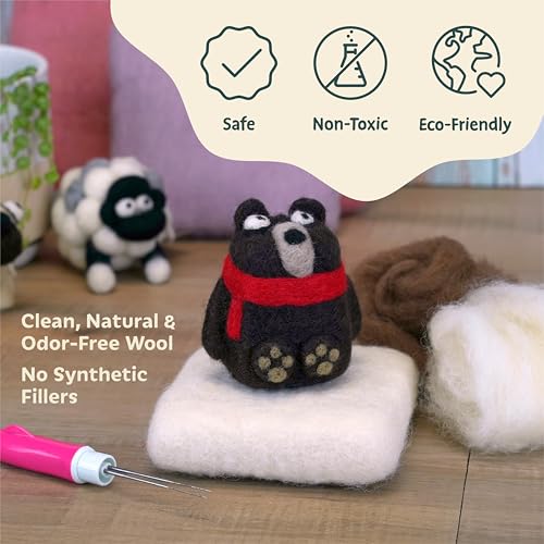 Woolbuddy Needle Felting Kit 40 Colors Wool Roving for Adults & Beginner - color: 40 Colors
