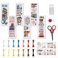 FREEBLOSS 6 Set Cafeteria Cross Stitch Bookmark Stamped Cross Stitch Kit with Coffe&Books Patterns Embroidery Kit with Instruction DIY Bookmark Kit for Gift Adults 8.67''x3'' - style: Coffee Text