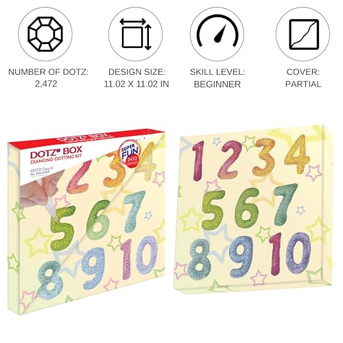 DIAMOND DOTZ Count Number Art Diamond Painting Kit for Adults with Gems - color: DOTZ Count