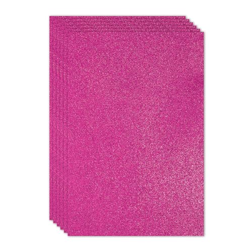 PATIKIL 2mm(1/10") Thick Non Adhesive Glitter Foam Sheet 16x24inch(40x60cm) Purple Red, EVA Shiny Foam Board for Craft, 6 Pcs - color: Purple Red