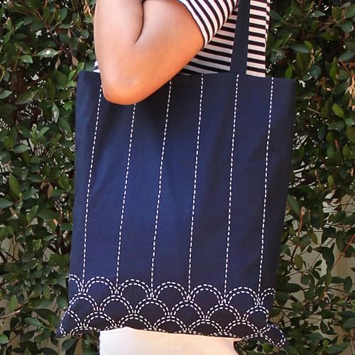 Sew Easy 4” Sashiko Template – Seigaiha (Waves) Quilting & Patchwork Rule for Applique Sewing, Transparent Acrylic Non-Slip, Instructions Included