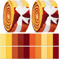 Hosuly 40 Pcs Fall Fabrics Orange Yellow Red Jelly Quilting Strips Roll - color: Fall Harvest