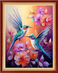 Funxvoot Stamped Cross Stitch Kits Beginners Full Range of Embroidery Kits for Adults 11CT Embroidery Patterns Needlepoint Kits Printed Cross Stitch Kits-Hummingbird Couple 16x20 inch - color: Craftsstyle20