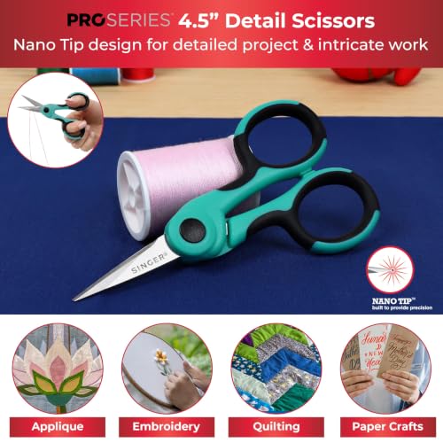 SINGER ProSeries™ Sewing Scissors Bundle, Fabric, Detail & Snips, 3 Count - color: Teal
