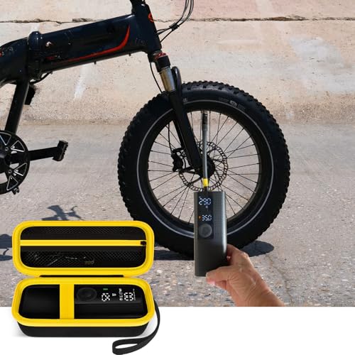 Hard Tire Inflator Case for Airmoto 120 PSI Air Compressor - color: Black+Yellow Zipper