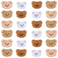 24PCS Bear Chenille Iron On Patches, Animal Appliques for DIY Crafts - color: 4 Colors
