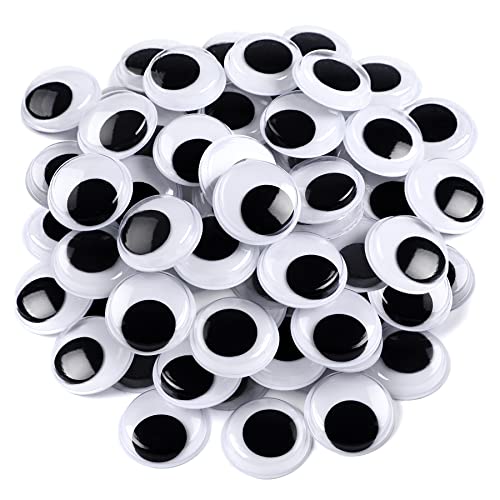 FEBSNOW 200Pcs 35mm Googly Wiggle Eyes Self Adhesive for DIY Crafts - size: 35mm