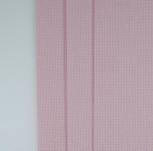 KCS 3 pc of 12" x 18"(30cmx45cm) Counted Cotton Aida Cloth Cross Stitch Fabric (Pink,18CT) - color: Pink, size: 18CT