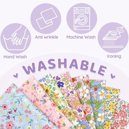 Aubliss 8pcs Fat Quarter Fabric Bundles (100% Cotton - 20'' x 20'') - color: Ditsy Floral