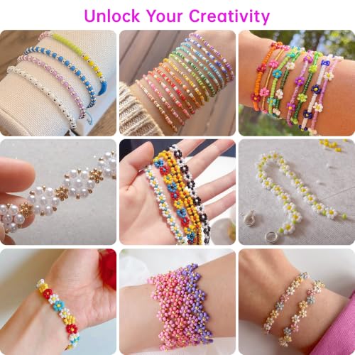 Redtwo 3mm Glass Beads for Jewelry Making, 45000PCS Bracelet Making Kit - size: 3mm-45000