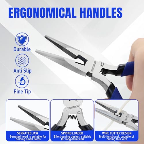 2 Pcs Wire Cutters and Needle Nose Pliers Set, 5 Inch