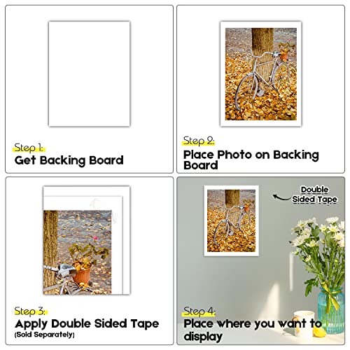 Golden State Art 8.5x11 White Backing Board, 10 Pack BackerBoard for Print - size: 8.5x11