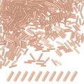 M METERXITY 1800-Pack Bugle Beads, 2x6mm Embroidery Craft Glass Bugle Tube Seed Beads for DIY Craft/Bracelet/Necklaces [Champagne] - color: Champagne, size: 2x6mm