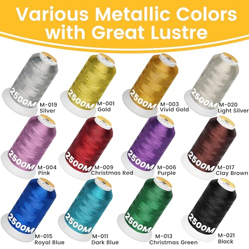 New brothread Metallic Embroidery Machine Thread - Clay Brown M-017 - color: 2500M Single Spool Clay Brown M-017