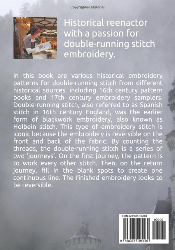 16th to 18th Century Double-Running Stitch Embroidery Patterns