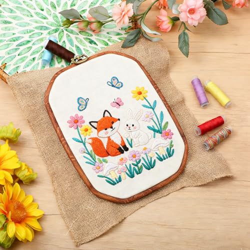 Elegaperma 2pcs Embroidery Hoop Frame, 2 Size Decorative Embroidery Hoop
