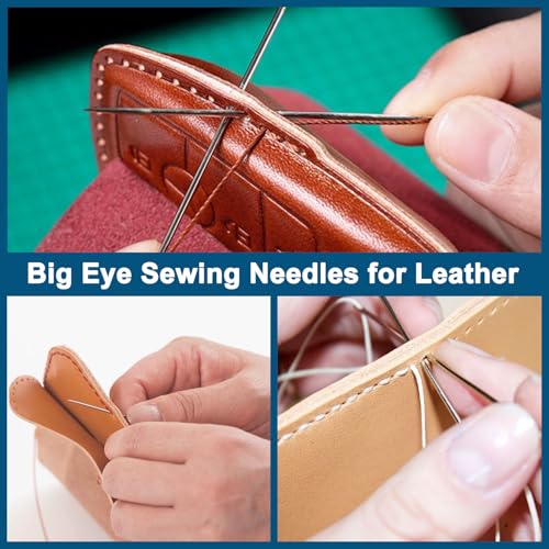 30pcs 2-3/8" Large Eye Sewing Needles for Crafts, Embroidery Needle Threader for Leather Cross Stitch Needle Darning Tapestry Quilting Needlepoint Needles Sewing Supplies Accessories - color: 2-3/8" x 30pcs