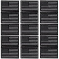 15pcs Black American US Mini Flag Patches, Embroidered Sew on Iron on Patches - color: Mini Flag, Black