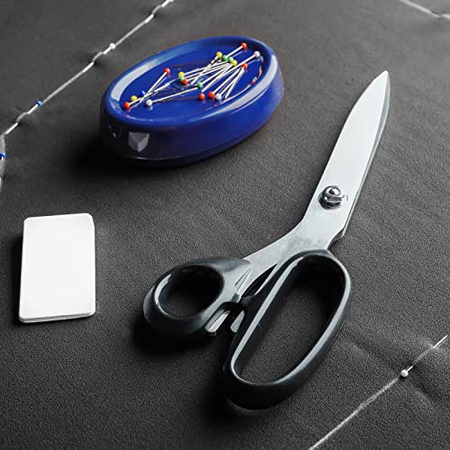 HARFINGTON 2pcs Magnetic Pin Cushion Square Plastic Magnetic Sewing Pin Holder Storage Case Needle Cushion Tool for Sewing DIY Projects, Blue - color: Blue