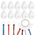 OLYCRAFT 50Pcs Clear Acrylic Bobbins with Hinged Ring Teardrop Acrylic Bobbins Cross Stitch Tread Bobbins Sewing Thread Winding Thread Bobbins Organizers for Sewing Storage DIY Crafts - color: Teardrop