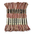 10 Skeins Coffee 0.5mm 6-Ply Polyester Embroidery Floss Cross Stitch Threads Segment Dyed Gradient for DIY Craft Hand Sewing Knitting DIY Crafts Jewelry Making 8.75 Yards(8m)/Skein - color: Coffee