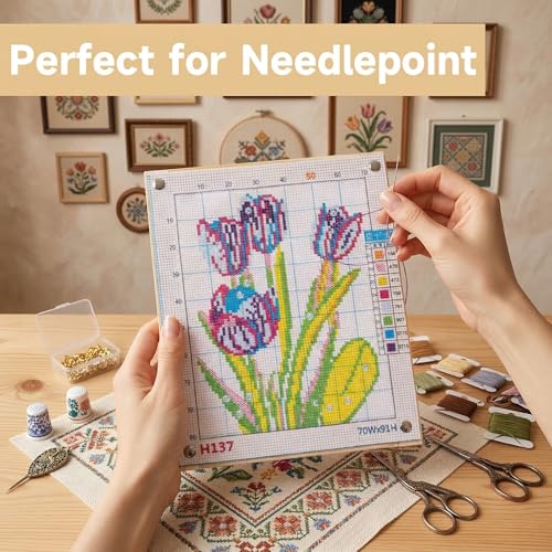 Needlepoint Stretcher Bars Kit, 6 Sizes, Soft Wood, 12 Bars