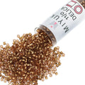 Miyuki Delica Seed Beads - color: DB2524 - Gold Plate Champagne-Lined