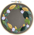 Abillyn Embroidery Starter Kit Flower Leaves Stamped with Printed Pattern Cross Stitch Embroidery Kits (Flower 1) - color: Flower 1