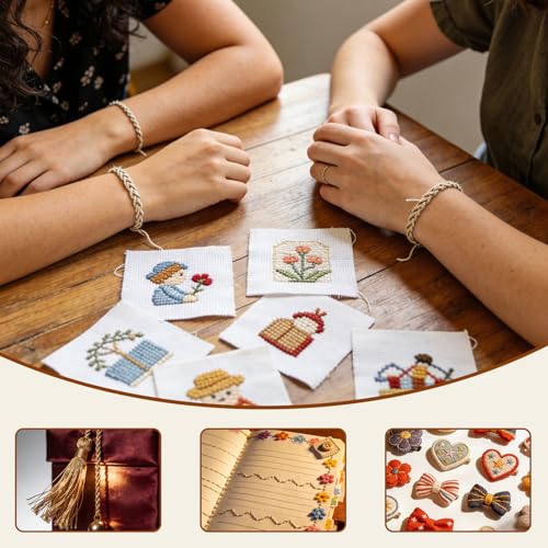 Click Image to Open expanded View Premium Rainbow Color Embroidery Floss - Cross Stitch Threads - Friendship Bracelets Floss - Crafts Floss - 14 Skeins Per Pack Embroidery Floss, Old Gold Gradient - color: Old Gold Gradient