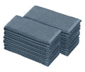 COTTON CRAFT Amazing Kitchen Towel - 12 Pack 100% Cotton Waffle Terry Towel - color: Blue, size: 12 Pack