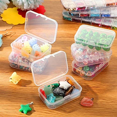Jetec 6 Pieces Small Clear Plastic Storage Box, 2.5 x 1.7 x 0.8 Inch - size: 2.5 x 1.7 x 0.8 Inch