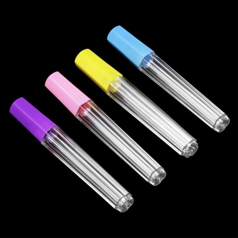 4 Pcs Clear Plastic Embroidery Felting Sewing Container Pin Needle Storage Tubes Bottle Holder Knitting Needle for Case Box Needle Storage Tubes Sewing Storage