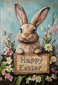 Easter Day Rabbit Stamped Cross Stitch Kit for Beginner Adult Cross Stitch - color: easter