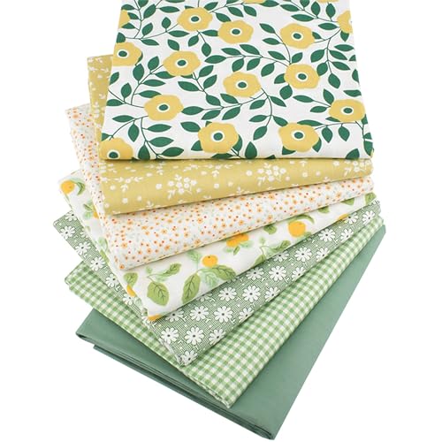 Hanjunzhao Fat Quarters Fabric Bundles,Print Floral Plaid Solid Quilting Fabric for Sewing Crafting,18 x 22 inches - color: Multi B