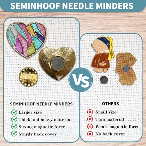 Magnetic Needle Minder Magnet Embroidery Accessories and Supplies Embroidery Needle Holder Cross Stitch Holder Needlework Supplies (Cardinal) (Love) - size: Love