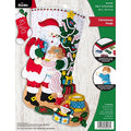 Bucilla Felt Applique 18" Stocking Making Kit, Christmas Hugs, 89253E