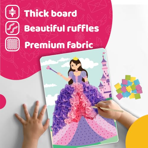 jackinthebox Poke Art Princess Themes Crafts Kit for Kids, Girls, Ages 4-8 - style: Princess