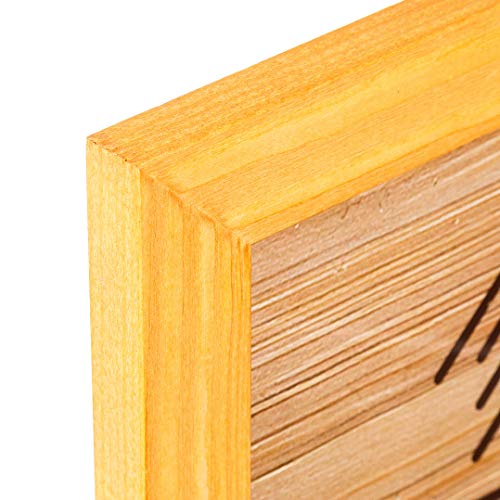 Rustic Wooden Square Picture Frames 8x8 - Set of 2-100% Natural Solid Eco Wood with Real Glass for Wall Mounting and Tabletop Photo Frame - Yellow - color: Yellow