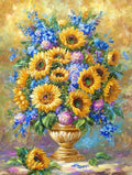 Moohue 14ct Counted Stamped Cross Stitch Kits for Adults Flowers Printed Cross Stitch Patterns Art Crafts Cross Stitch Supplies (Flowers 11) - color: Flowers 11