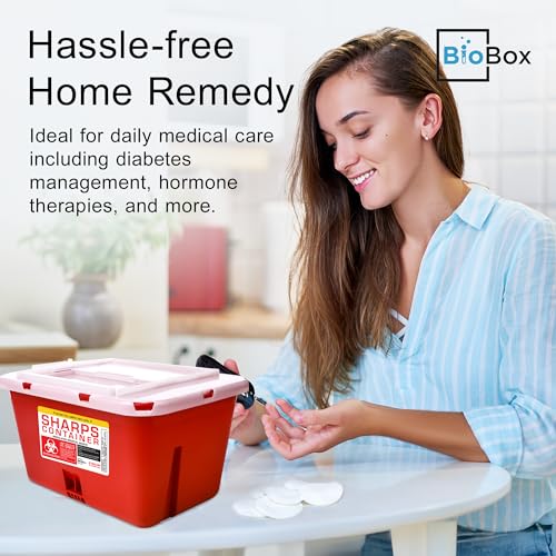 Sharps Container - Large Sharps Containers for Home Use, Needle Disposal - size: 1 Gallon