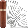 yklbpd 18 Pcs Large Eye Sewing Needles, Sharp Stainless Steel Hand Needles
