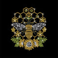 1 Pc Bee Pattern Rhinestone Iron on Hotfix Transfer Decal, Bling DIY Patch Clothing Repair Applique T-Shirt Vest Shoes Hat Jacket Decor Clothing DIY Accessories - style: Bee