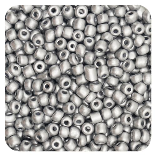 4mm Seed Bracelet Beads for Jewelry Making, 1000 Pcs Pony Beads Bulk for DIY Bracelet Earring Necklace Craft Supplies (Silver Gray) - color: Silver Gray