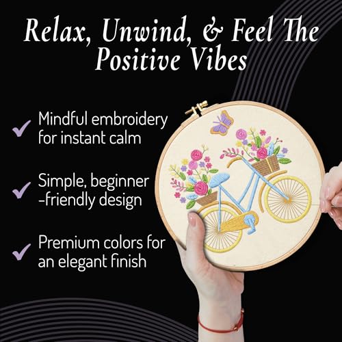 Unwynd Embroidery Kit Floral for Adults and Beginners, Cross Stitch Crafts - style: Pack of 3 - Floral Edition