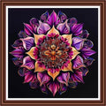 Dimensean Counted Cross Stitch Kit for Beginners, 11CT Unprinted Cross-Stitch Kit Easy Patterns Needlepoint Kit Cross Stitching Embroidery Kit Supplies-Colorful Mandala 18x18 inch - color: ColorDIY13