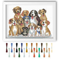 FREEBLOSS 11CT Dog Cross Stitch Kits for Adults Stamped Cross Stitch Wall Hanging Kit Embroidery Starter Set with English Instructions, Sufficient Threads for Beginners