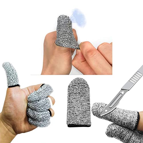 14Pcs Anti-Cut Finger Heavy Reusable Safety Protector Covers for Work - - size: cut finger cots (pack of 14)