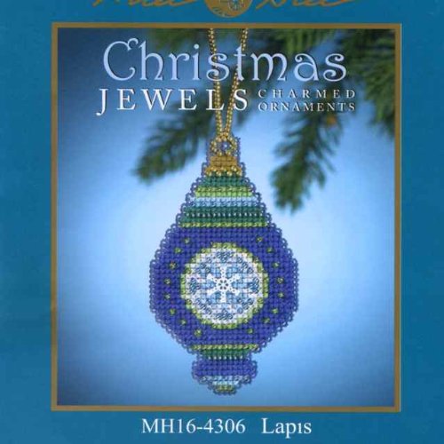 Lapis Beaded Counted Cross Stitch Ornament Kit MH164306 Mill Hill Christmas Jewels 2014