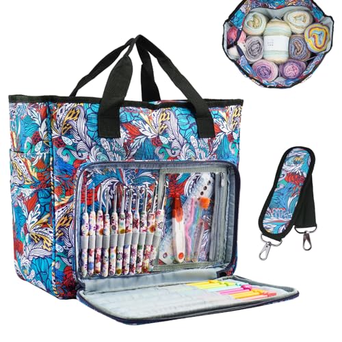 Knitting Bags and Totes Organizers Large Crochet Bag(Retro) - color: Retro